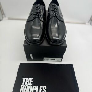 The Kooples Men's Black Leather Shoes- Leather Derbies